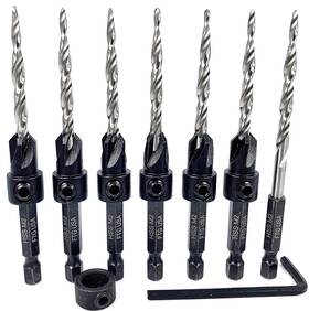 Ftg-rplv2 Ftg Usa Tapered Countersink Drill Bit Set 6 Pc #8 11/64 Inch Sa