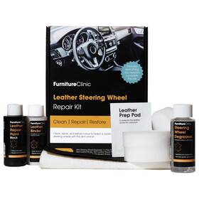 Furniture Clinic 060202371396 Leather Steering Wheel Repair Kit To Tears Scu