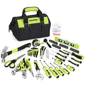 F00716 Fute 220-piece Home Tool Set Household Repairing Kit With 12-inch Wide Green