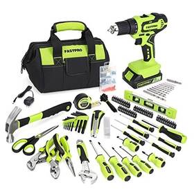 F00717 Fute 232-piece 20v Cordless Lithium-ion Drill Driver And Home Tool Set Green