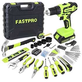 F00719 Fute 177-piece 20v Cordless Lithium-ion Drill Driver And Home Tool Set Green