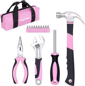 F00721 Fute Fastpro 15-piece Pink Tool Kit Household Tools Set For Women Hand