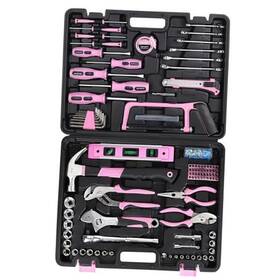 F00735 Fute 198-piece Pink Tool Set Household Repairing With Toolbox Sae