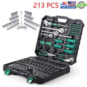 Garvee 629830093336 213pcs Mechanic Tool And Socket Wrench Set Metric Household Hand Kit With Case