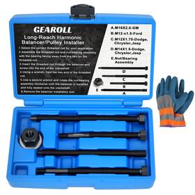 Cr-gz026 Gearoll 5pcs Harmonic Balancer Installer Tool Set Long Reach Crank Pulley Underdrive