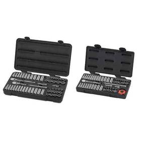 Gearwrench 037433286060 1/4x3/8 Inch Drive 12-point Sae Metric Ratchet And Socket Tool Set 108-piece