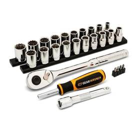 Gearwrench 099575374760 1/2 Inch Sae/mm Mechanics Hand Tool Set 27-piece
