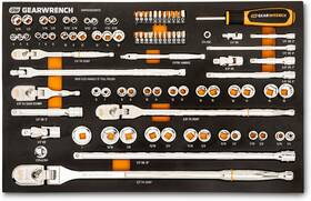 Gearwrench 099575388576 89 Piece 1/4 Inch 3/8 And 1/2 Drive 120xp Mechanics Tool Set Foam Tray