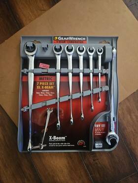 Gearwrench 099575442810 7-pc Metric Xl X-beam Combo Set - New In Box Unopened