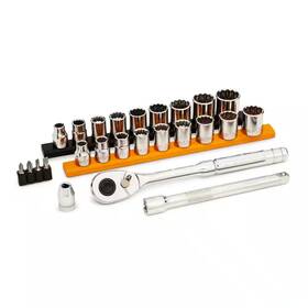 Gearwrench 313057790702 3/8 Inch Drive 72-tooth 12-point Sae/mm Mechanics Hand Tool Set 25-piece