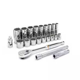 Gearwrench 445023773761 3/8 Inch Drive 90-tooth 12 Point Standard And Deep Sae Mechanics Tool Set With Ca
