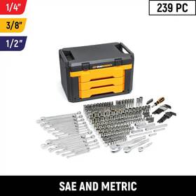 Gearwrench 445027052084 1/4 Inch 3/8 And 1/2 Drive Standard Deep Sae/metric Mechanics Tool S