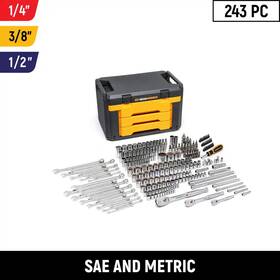 Gearwrench 445029738771 243-piece Sae/metric Mechanics Tool Set With Box