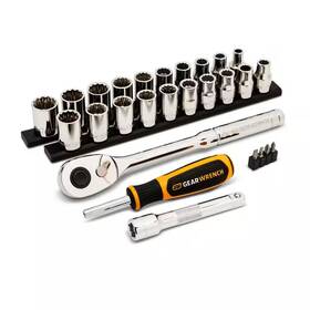 Gearwrench 445040742702 1/2 Inch Sae/mm Mechanics Hand Tool Set 27-piece