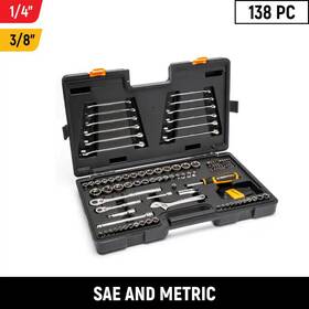 Gearwrench 445045698639 1/4 Inch And 3/8 Drive 72-tooth 6-point Professional Tool Set 138-piece