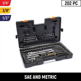 Gearwrench 445050351352 1/4 Inch 3/8 And 1/2 Drive 72-tooth 6-point Sae/mm Mechanics Tool Set 2