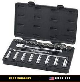 80707 Gearwrench 23-piece 1/2 Inch Drive Mechanics Tool Set With Standard And Deep Sockets Sae