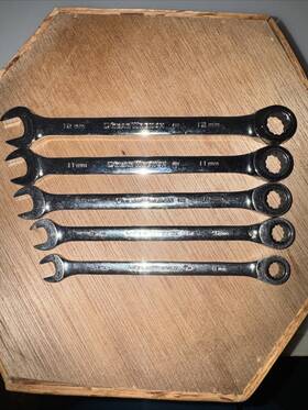 81206p Gearwrench Used 5 Piece Ratchet Wrench 8mm-12mm