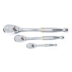 81206t Gearwrench 1/4 Inch 3/8 And 1/2 Drive 90-tooth Teardrop Ratchet Set 3-piece