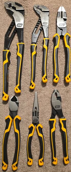 82204c-06 Gearwrench 82204c 6 Pc Mixed Dual Material Plier Set