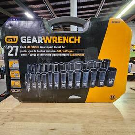 84949n Gearwrench 1/2 Inch Drive 6-point Sae/metric Deep Impact Socket Set 27-piece