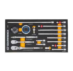 86520 Gearwrench Ratchet And Drive Tool Set 1/4ftft 90t With Eva Foam Tray 18pc