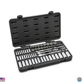 B07mjhf24t Gearwrench 76 Pc Mechanics Tool Set 1/4 Inch And 3/8 Drive Standard Deep Sae/metric