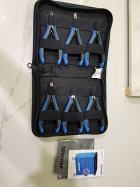 1955551 Gedore New S 8305 Esd Electronic Pliers Set 6 Pieces As Pictured
