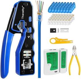 General 783053829926 Pass Through Rj45 Crimp Tool Kit Ethernet Crimper Cat5e Cat5 Cat6 Crimping