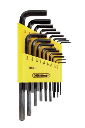 Ws-0602 General Tools 038728037244 Hey Key Allen Wrench Set #ws-0602 36 Piece Sae And Metric Black
