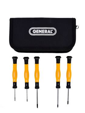 Esd5 General Tools 038728037930 5 Piece Precision Screwdriver Set With Insulated Handles For Use On Elec
