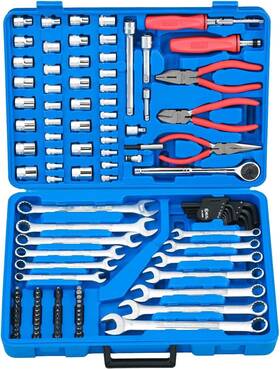 Ac-23117 Genius Tools 117pc 1/4 Inch And 3/8 Dr. Metric Sae Tool Set -