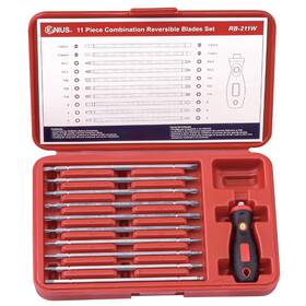 Rb-211w Genius Tools 11 Piece Combination Reversible Blade Set