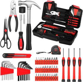 Getfoo 445037186182 58-piece Tool Kit Basic Home Repair Set General Household Hand Sm