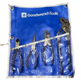 Gm0019 Gm Goodwrench Tools Good Wrench 4pc Groove Slip Joint Long Nose Diagonal Pliers Tool Set