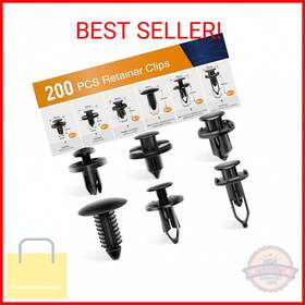 Gooacc 445045169115 Universal Plastic Fender Clips 200 Pcs Push Bumper Fastener Rivet W
