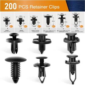 Grc-47 Gooacc 812227031558 Universal Plastic Fender Clips 200pcs 6 Sizes For Gm Ford Bumper Fastener