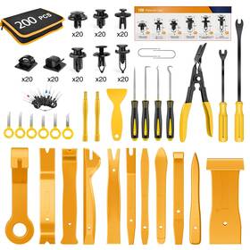 Grc-262 Gooacc 200pcs Trim Removal Tool Auto Push Clips Kit Yellow