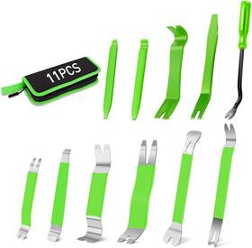 Grc-282 Gooacc 11 Pcs Trim Removal Tool Kit Metal Pry Auto Fastener Remover Bar Set C