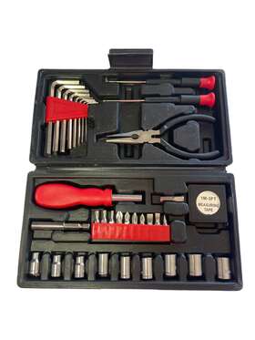 F234716 Grandstar Tool Set Screw Drivers 4mm To 12 Mm Sockets Pliers Allen Wrenches College Dorm