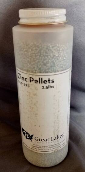 010-125 Great Lakes Zinc Pellets 2.5lbs