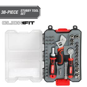Greatstar 711181679489 Hyper Tough 38-piece Stubby Tool Set In Click Fit Case