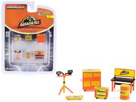 Greenlight 810027497956 2023 Armor All 6-piece Shop Tools Set 1/64 Scale Model Accessories
