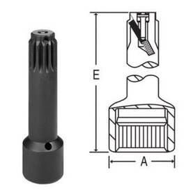 5508e Grey Pneumatic No. #5 Spline X 8 Inch Extension With Lock Button