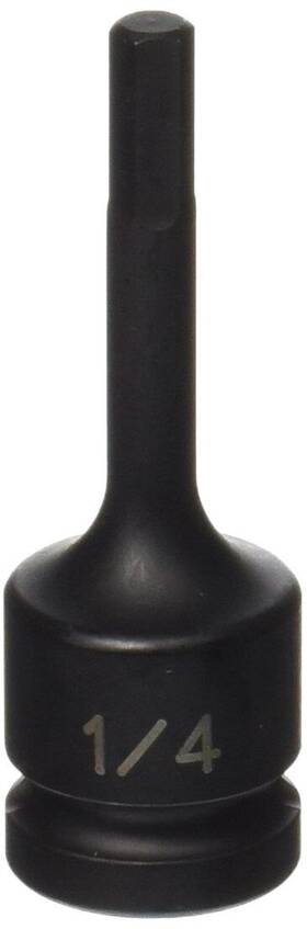 2908f Grey Pneumatic 729440469856 1/2 Inch Drive X 1/4 Hex Driver Socket