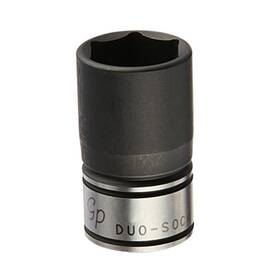 81012r Grey Pneumatic 3/8 Inch Drive X Standard Length Duo-socket 6 Point