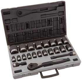 82222 Grey Pneumatic 838780001845 1/2 Drive 12-point Standard Length Fractional Duo-socket Set - 22 Piece