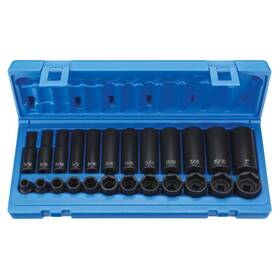 1224rd Grey Pneumatic 838780002545 Corp - 3/8in Dr 24pc Standard Deep Fractional Set