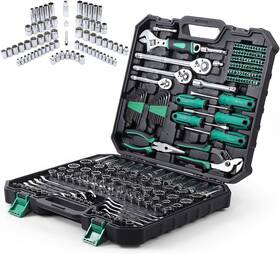 Grvee 629831841103 213piece Mechanic Tool Set Socket Wrench Metric Household Hand Home/auto Repair