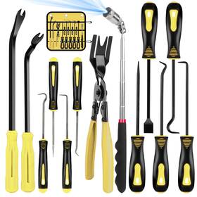 Gti 658370240511 13 Pcs Precision Mechanic Hook And Pick Tool Set With Auto Clip Removal Plie